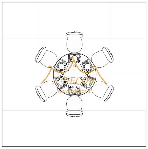 Apvalus stalas D=1.2 m.